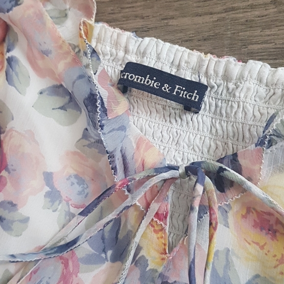 Abercrombie & Fitch floral chiffon sundress, sz M - Picture 6 of 7